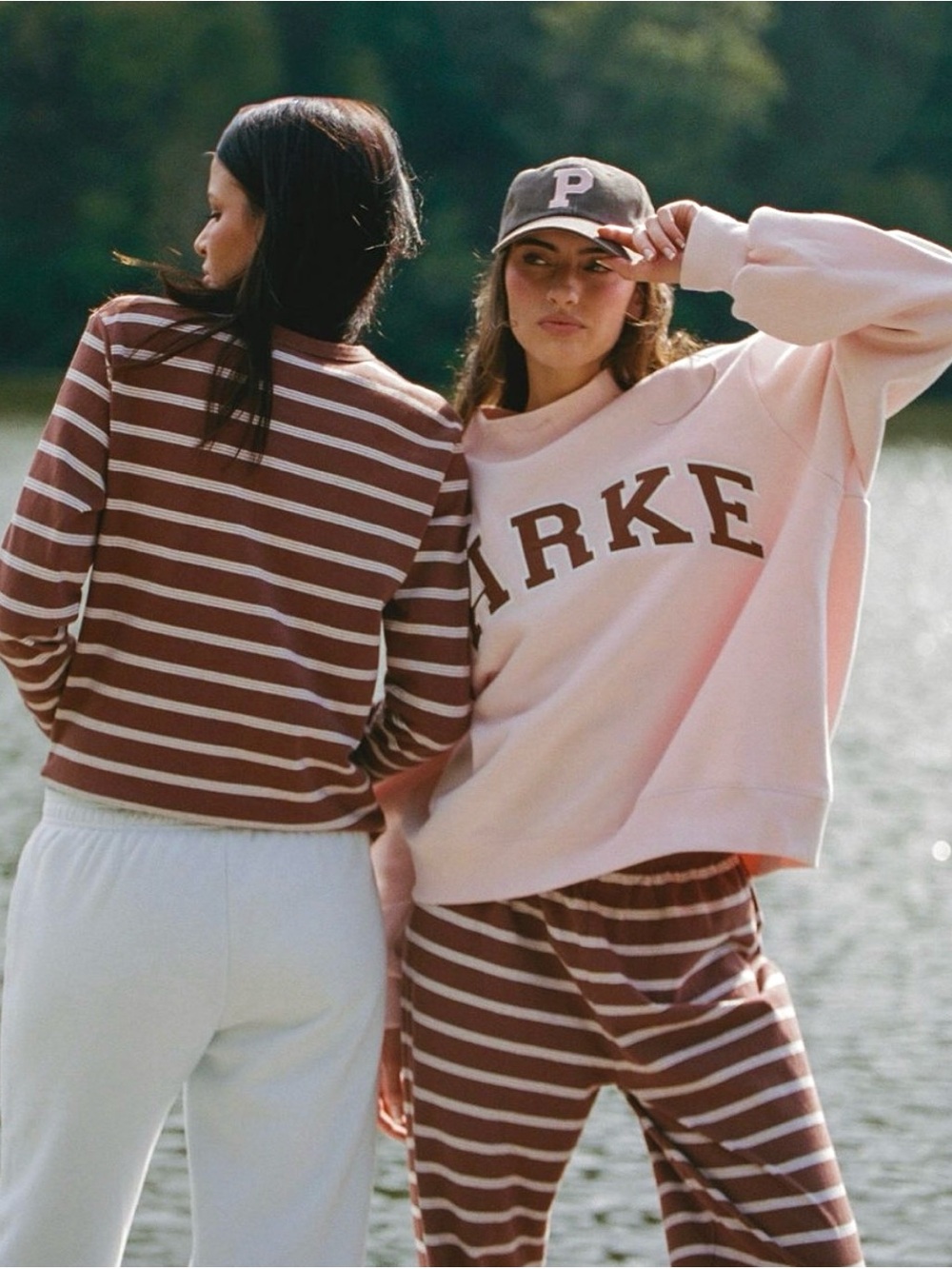 PARKE Mocha + Rose Hometown Varsity Mockneck XXL